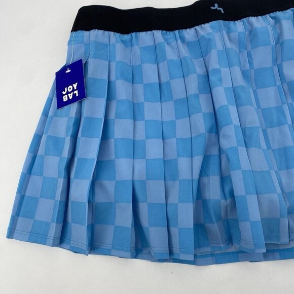 Joy Lab Size XL Pleated Mini Tennis Skort Activewear Blue Checkered Preppy NWT - Picture 10 of 10